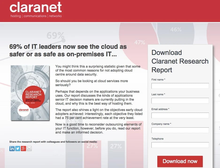 Claranet_Landing_page