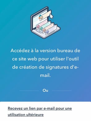 Utiliser un ordinateur de bureau pour créer plusieurs styles de signatures d’email avec le générateur