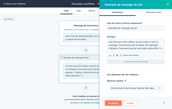 Modification du chatflow de service