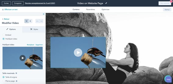 Hébergement vidéo de HubSpot