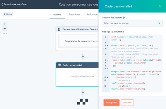 Personnalisation de l'automatisation d'un processus