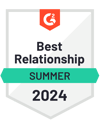 G2 Badge 2024 - Best Relationships