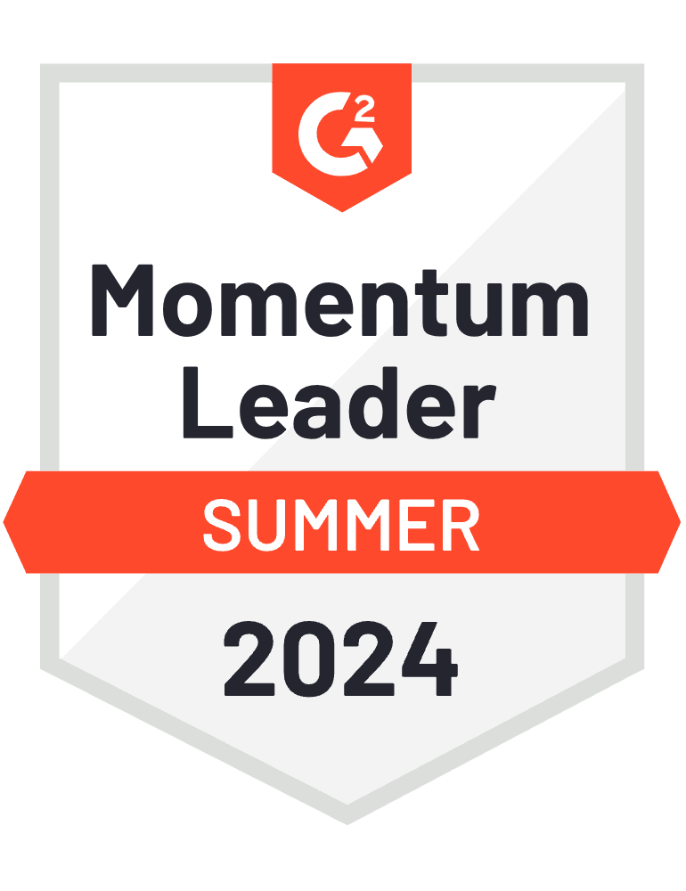 G2 Badge: Momentum Leader, Summer 2024