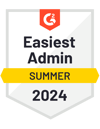 G2 Badge 2024 - Easiest Admin