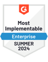 G2 Badge 2024 : Most Implementable