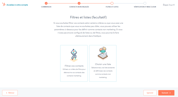 Créer des filtres et des listes de contacts dans HubSpot