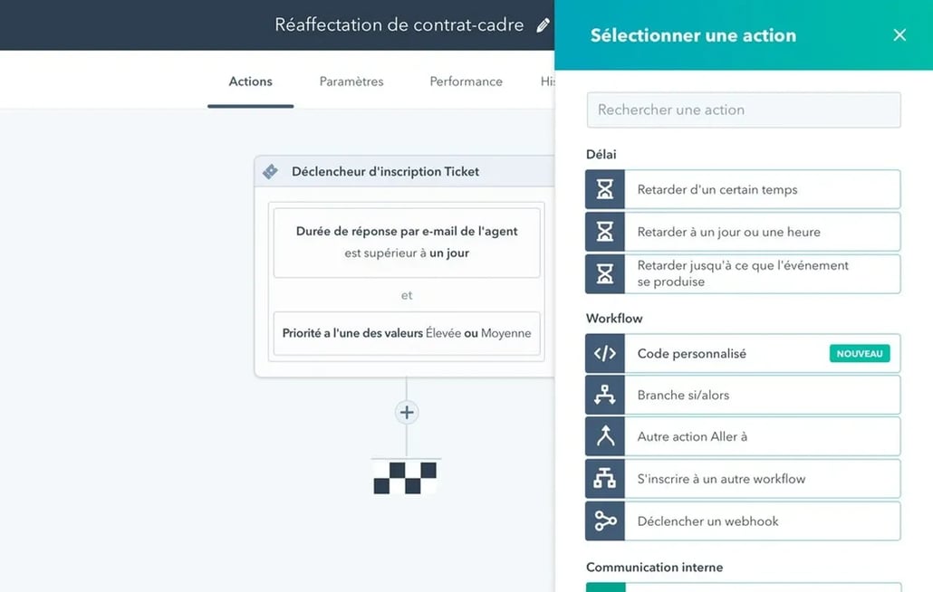 Automatisation des processus via un workflow HubSpot