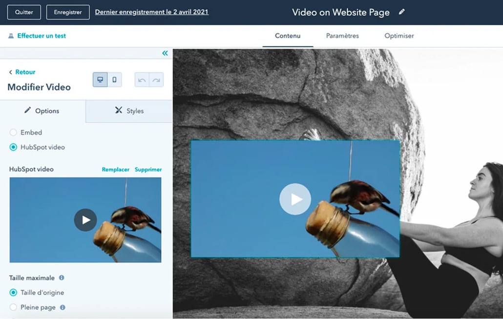 L'outil d'hébergement vidéo dans le logiciel HubSpot