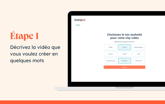 Étape 1 - Décrivez la vidéo que vous voulez créer en quelques mots.