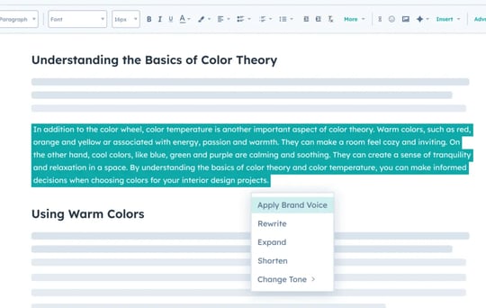 Utiliser l'IA pour modifier du texte en respectant votre Brand Voice