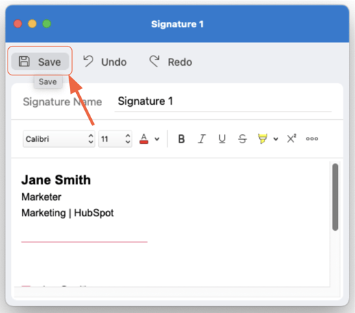 Enregistrer votre nouvelle signature