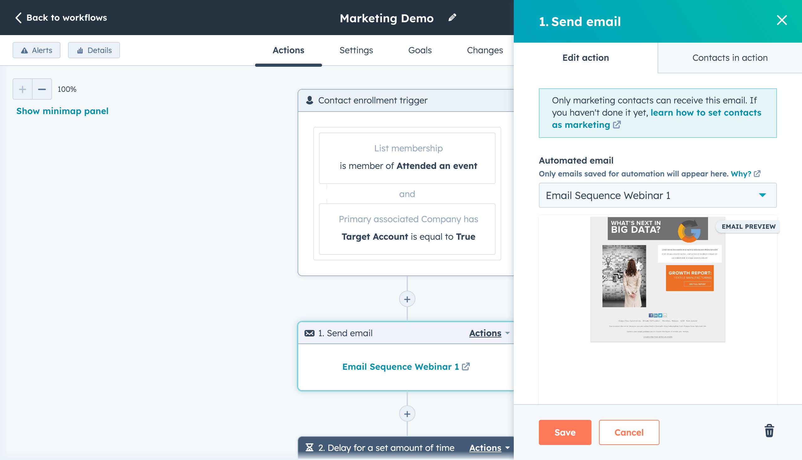 marketing automation : création d'un worfklow d'e-mail