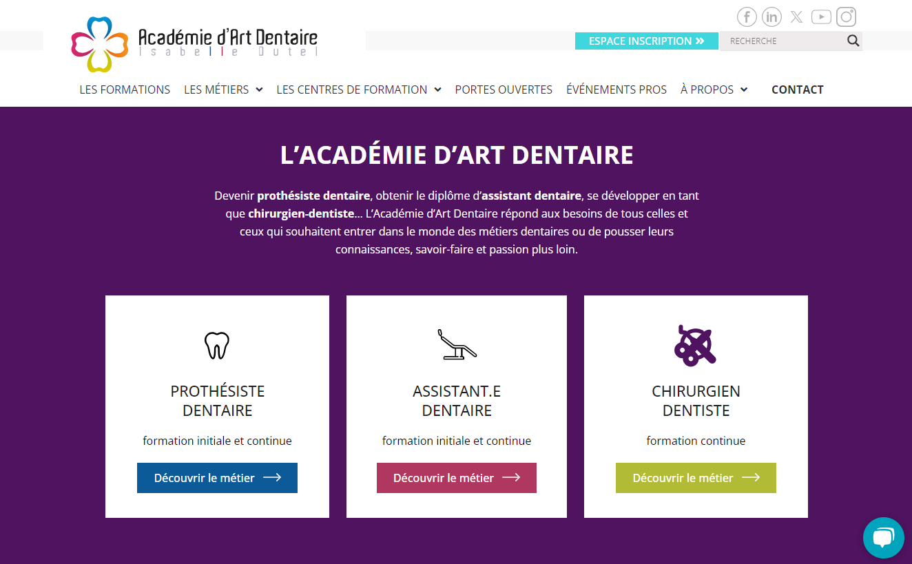 logo Academie art dentaire Dutel site