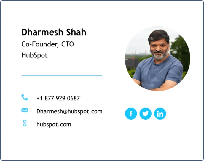 signature d'e-mail Dharmesh Shah