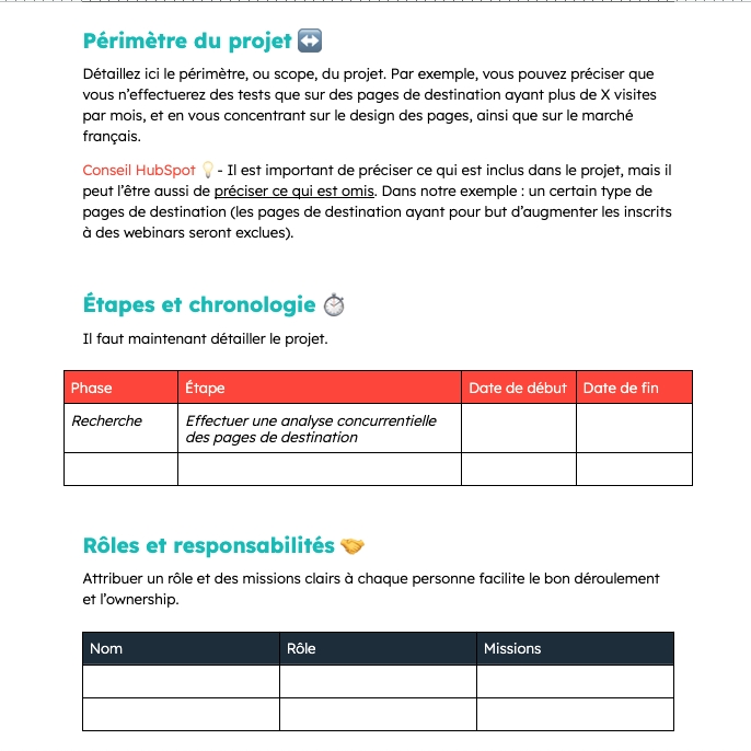 Exemple de brief créatif : deuxième page