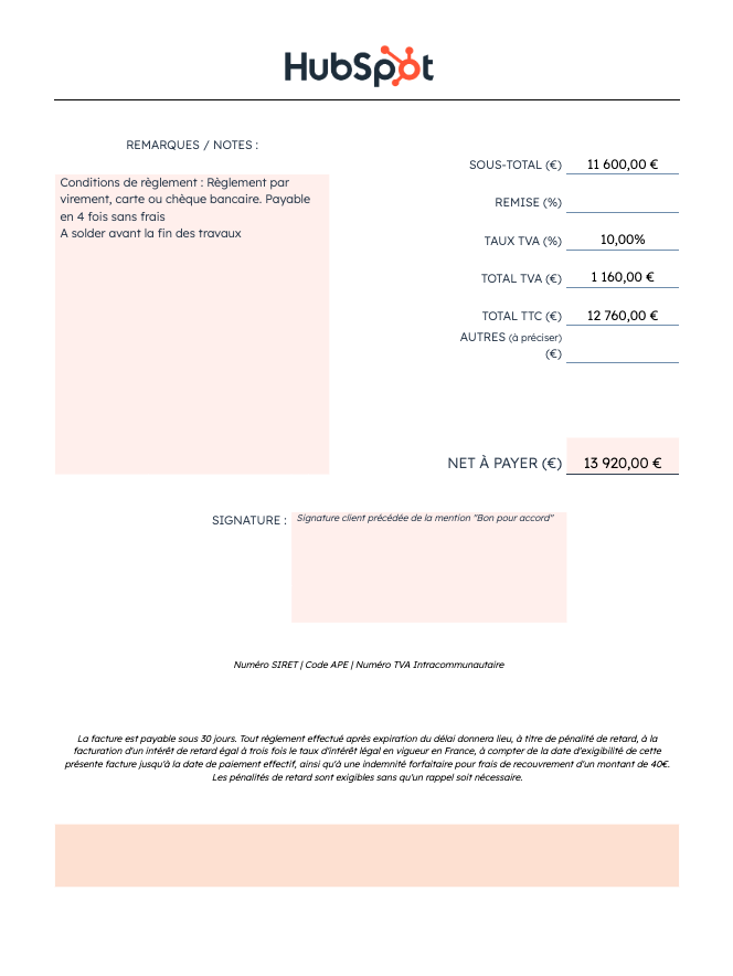 Exemple de devis BTP : page 3