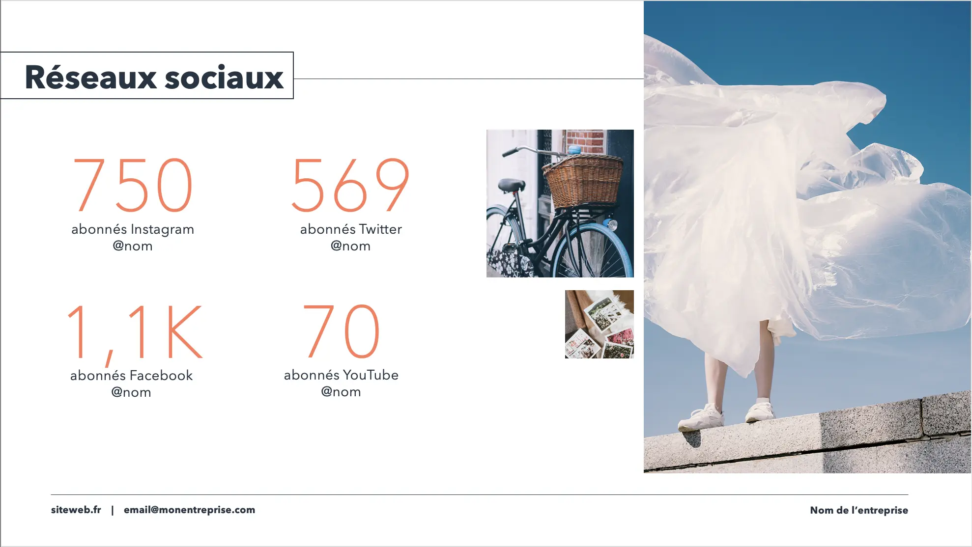 Exemple de page de kit media avec social proof