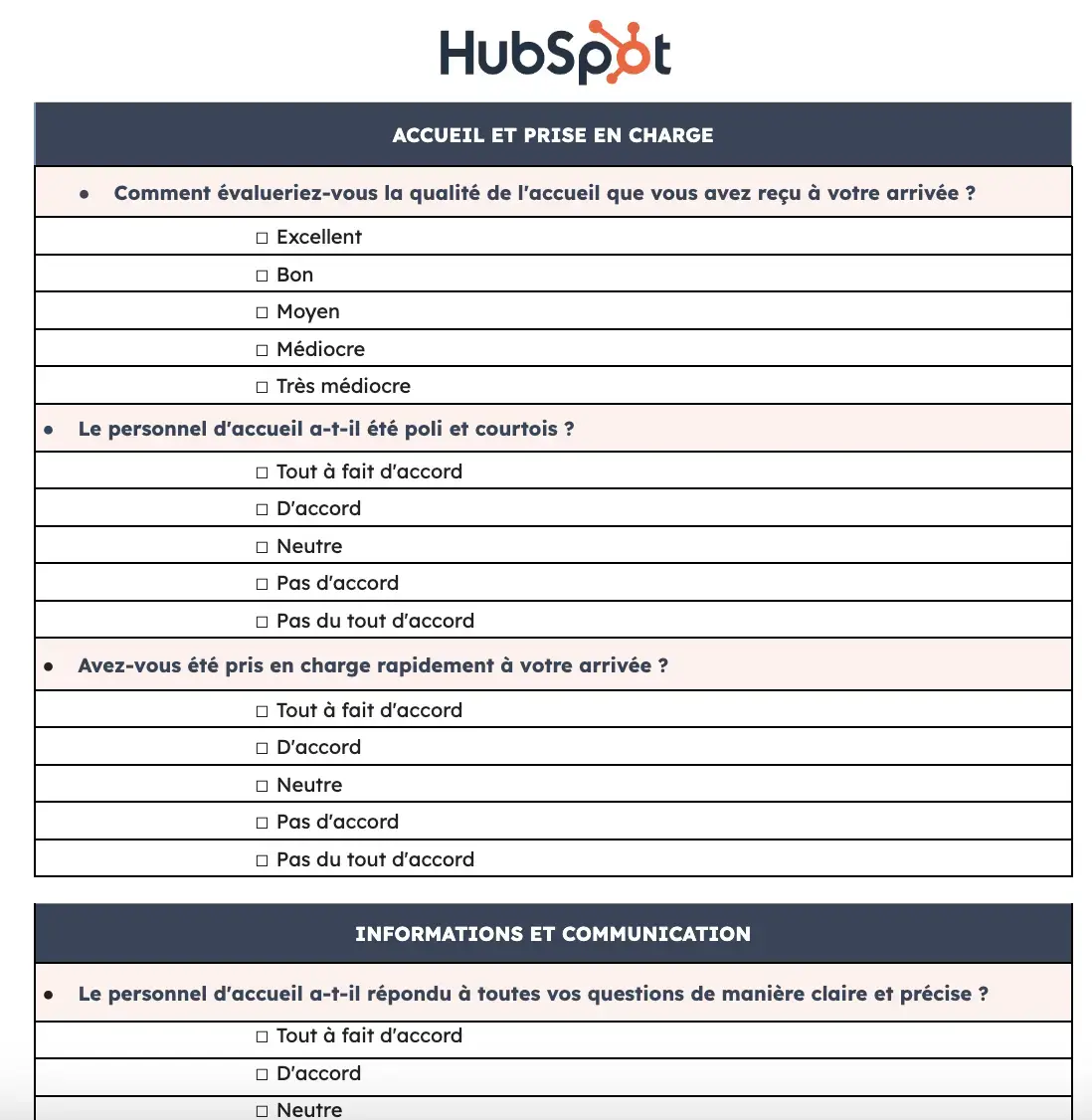 Exemple de questionnaire d'accueil : page 2