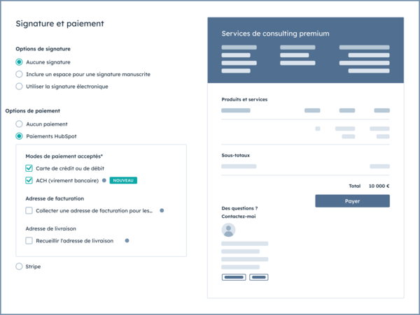 Personnalisation du modèle de devis