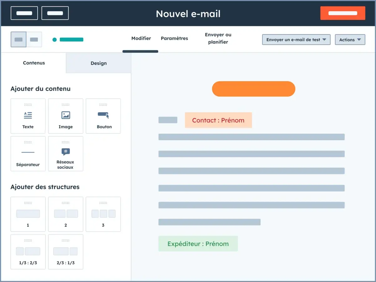 Personnalisation de contenu pour les e-mails