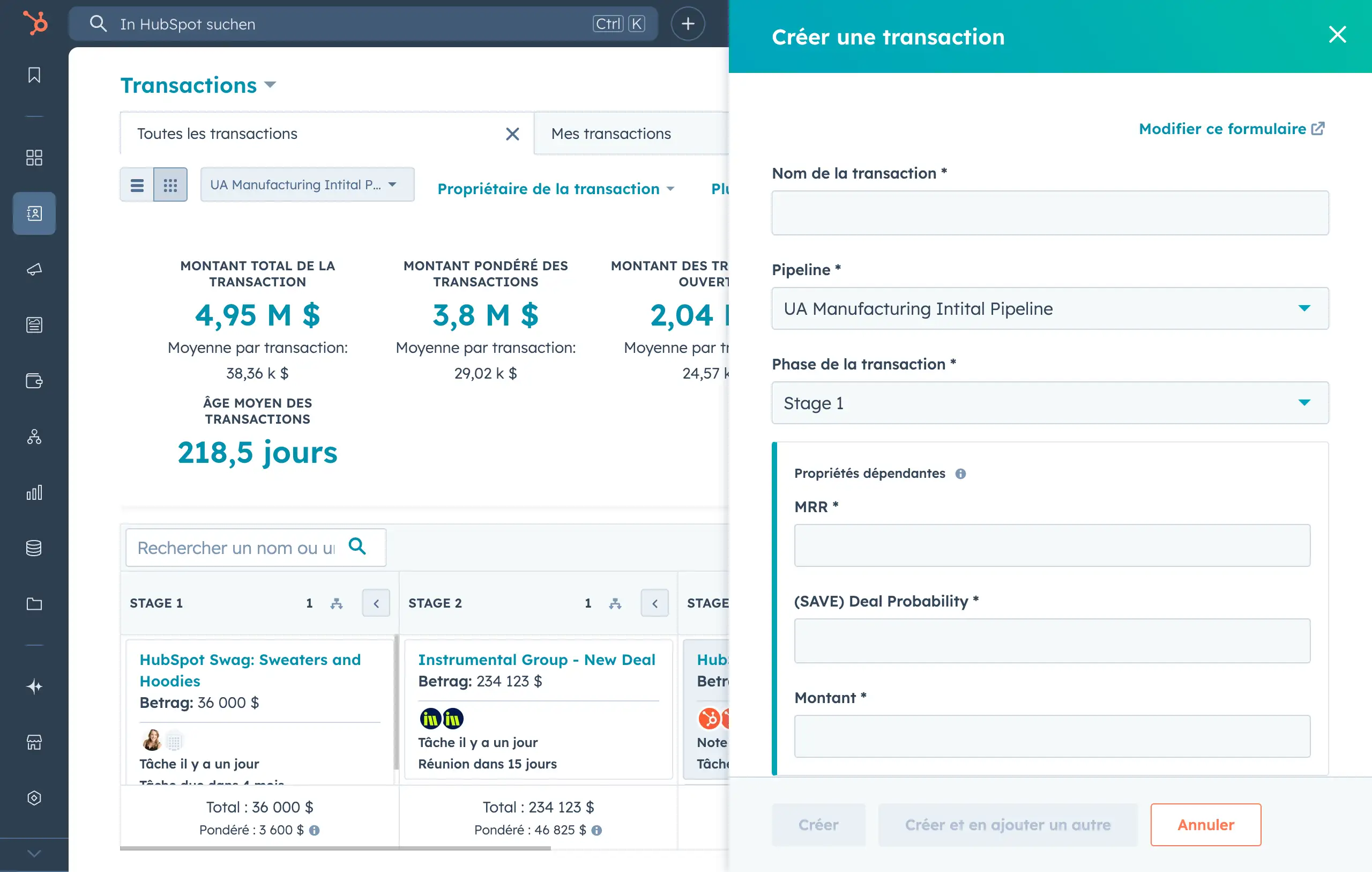 Suivi des transactions et du chiffre d'affaires dans le logiciel ABM