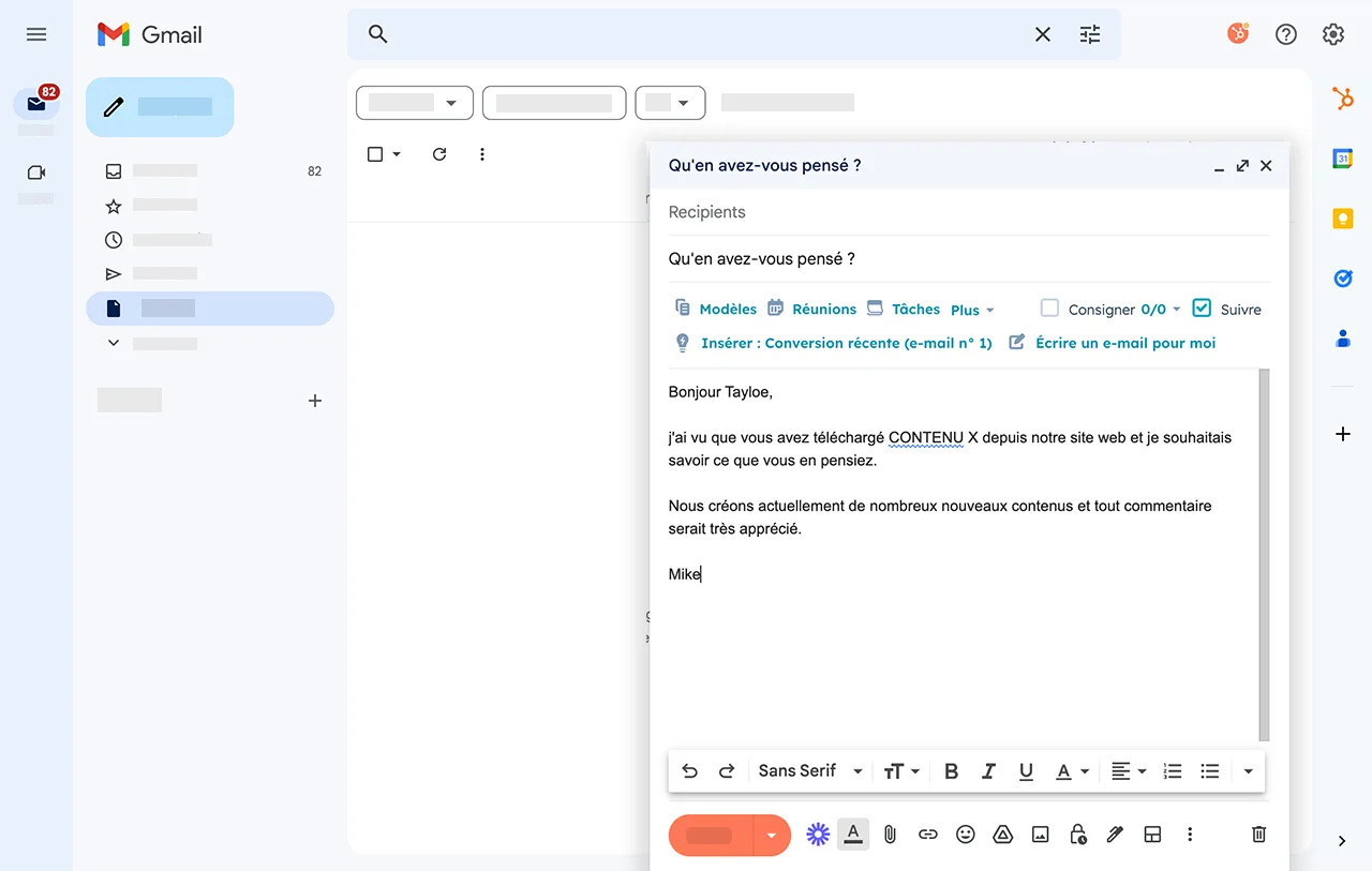 Follow up d'un e-mail au bon moment grâce au tracking