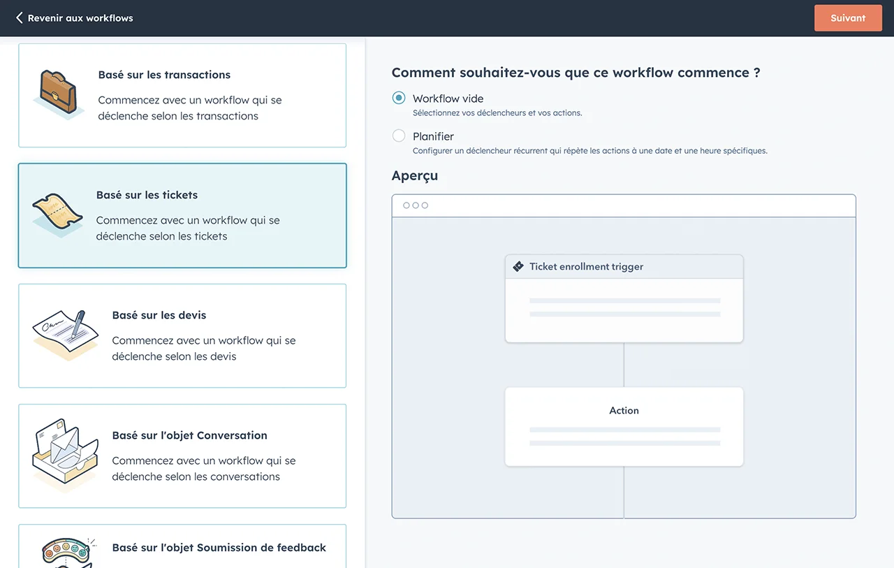 Éditeur de workflows basés sur les conversations