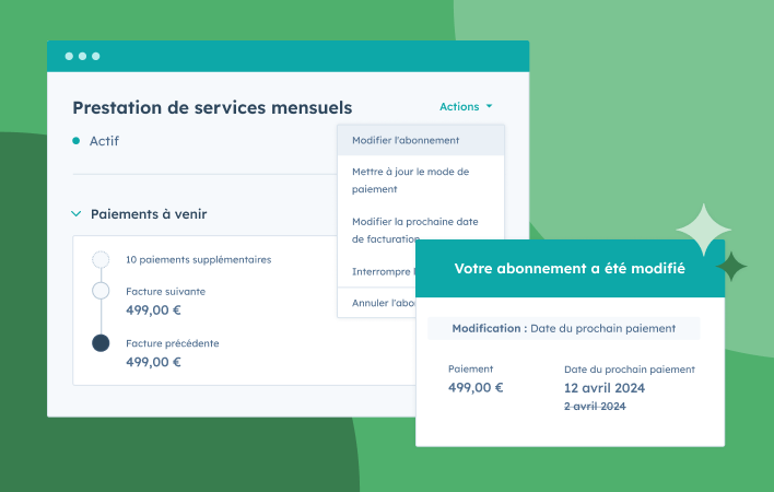 Contrat de prestation de services mensuels