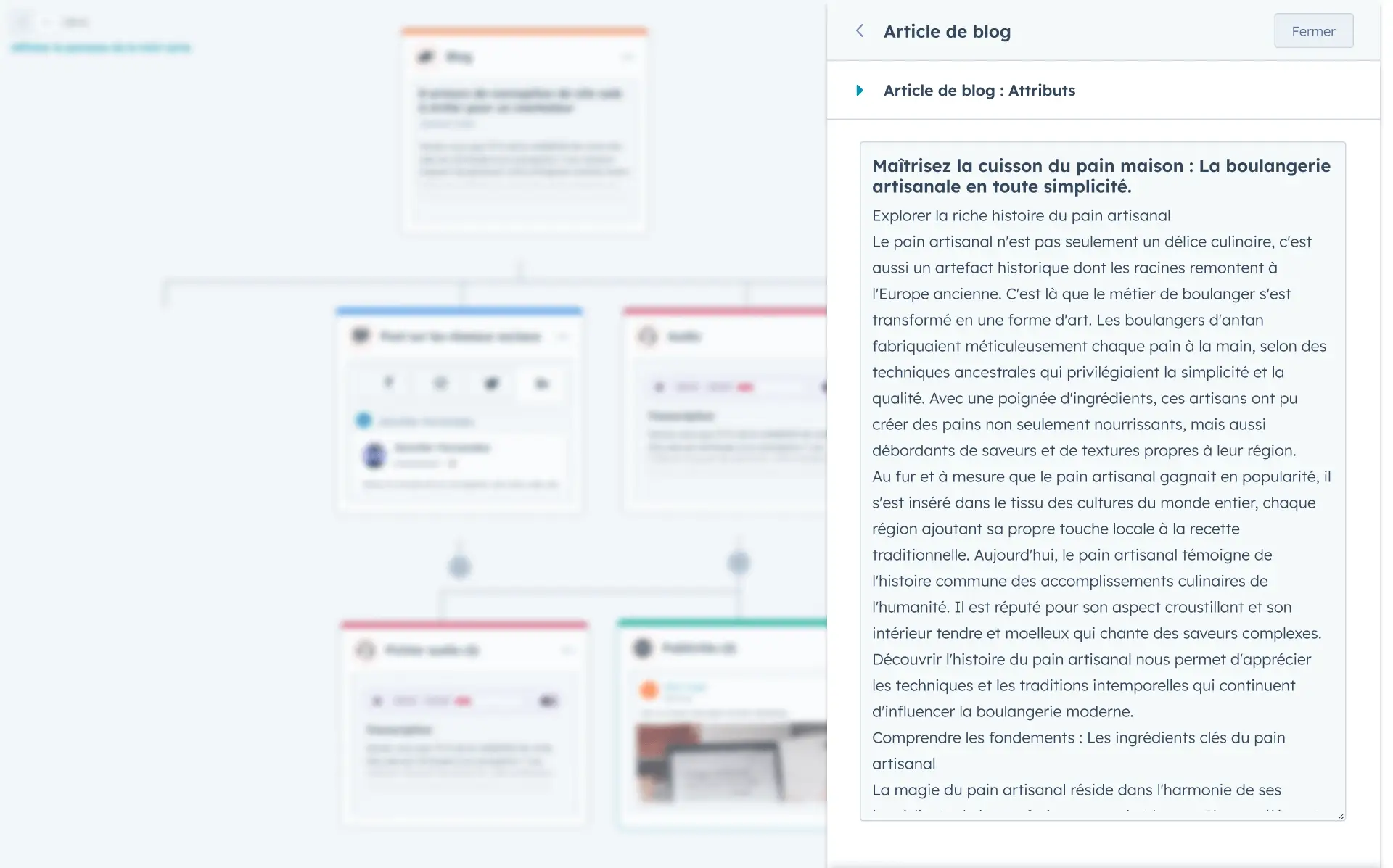 Réutilisation de contenu IA affichant un article de blog