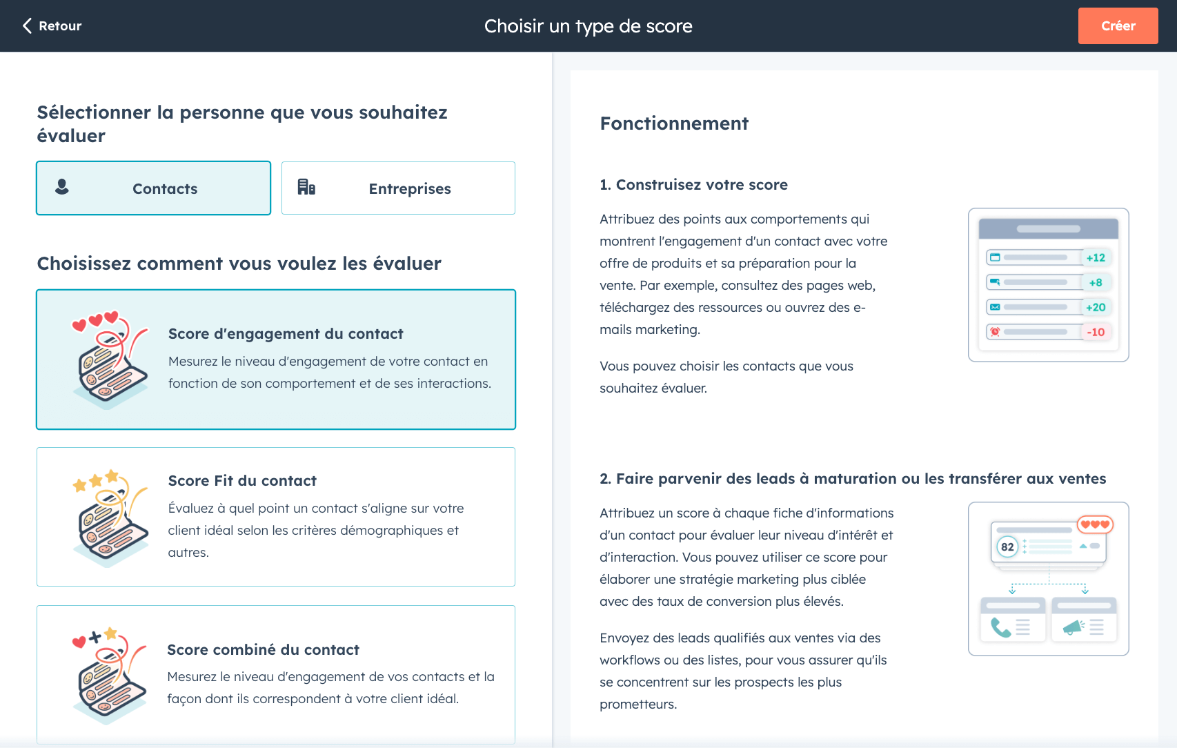 Modèles de lead scoring dans HubSpot