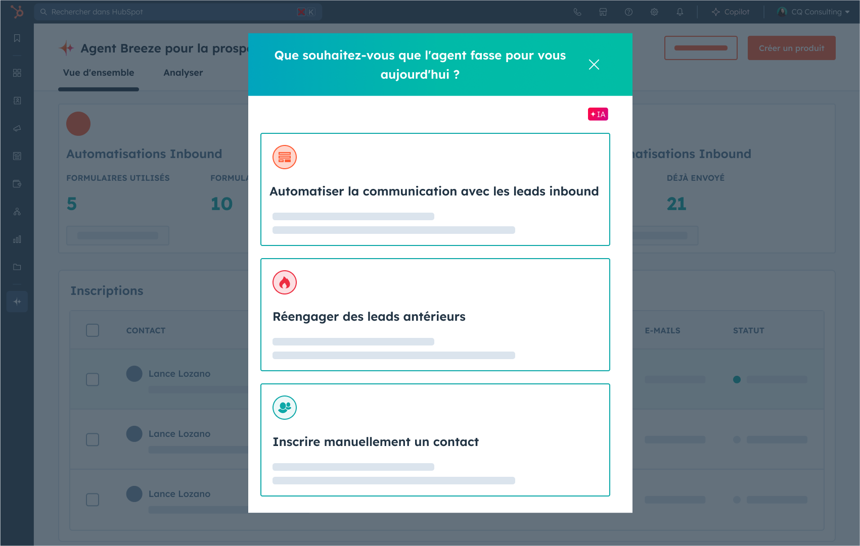 automatisation des e-mails via l'agent IA