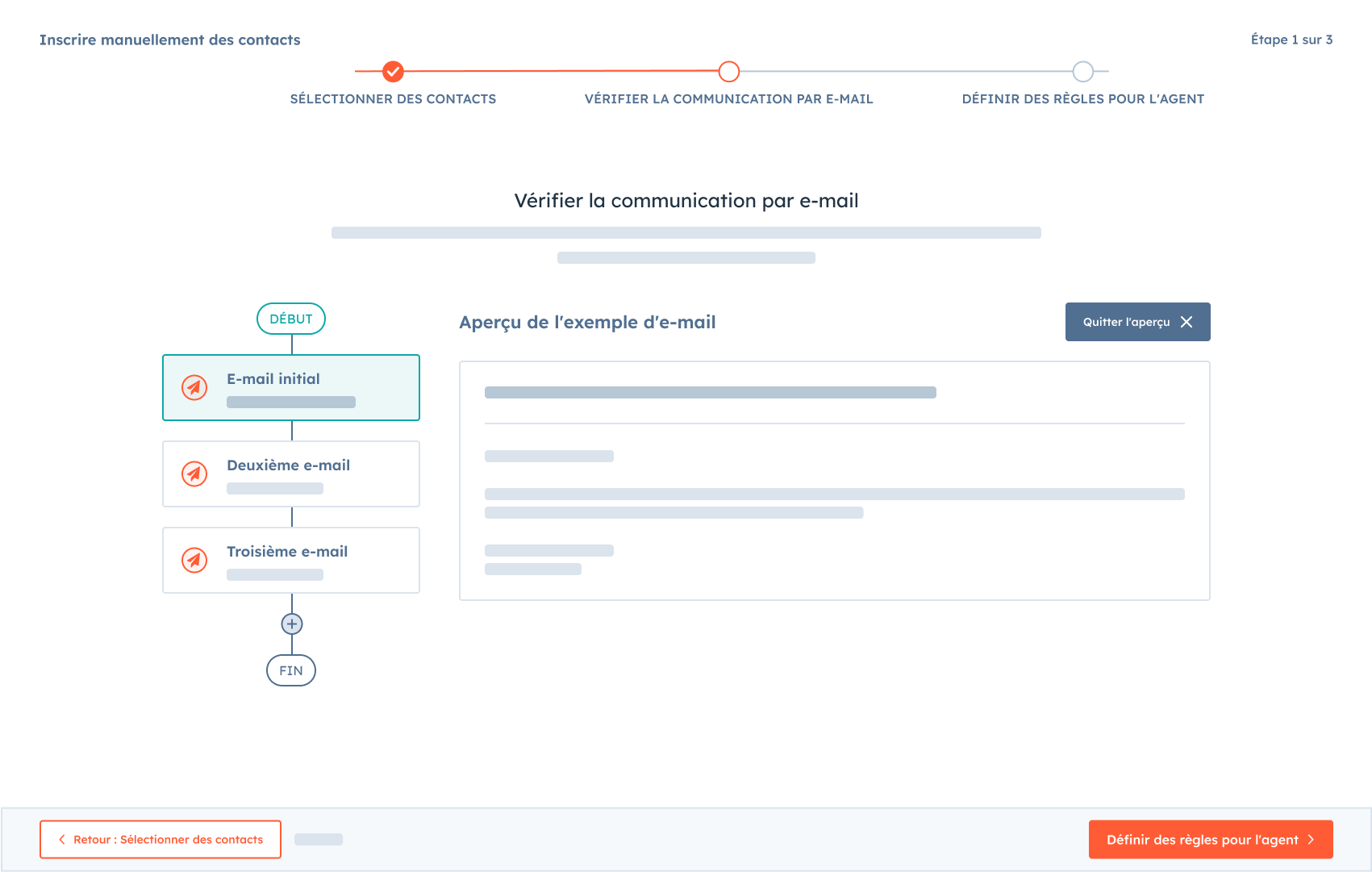 Suivi intelligent des communications avec e-mails de prospection