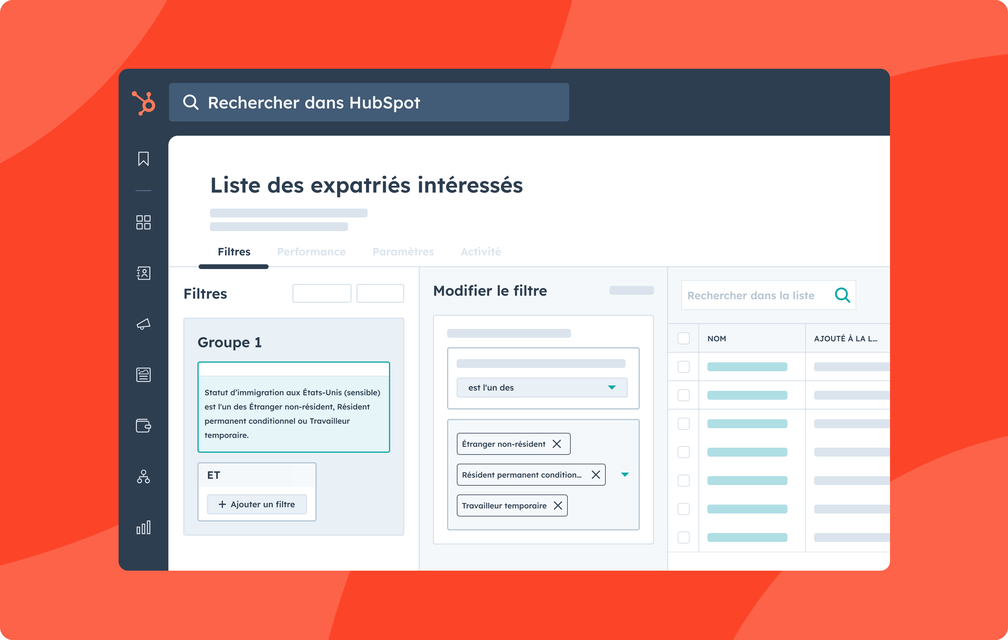 Données sensibles avec segmentation de listes